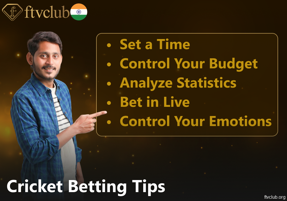 Cricket betting tips and advice for FTVClub players from India