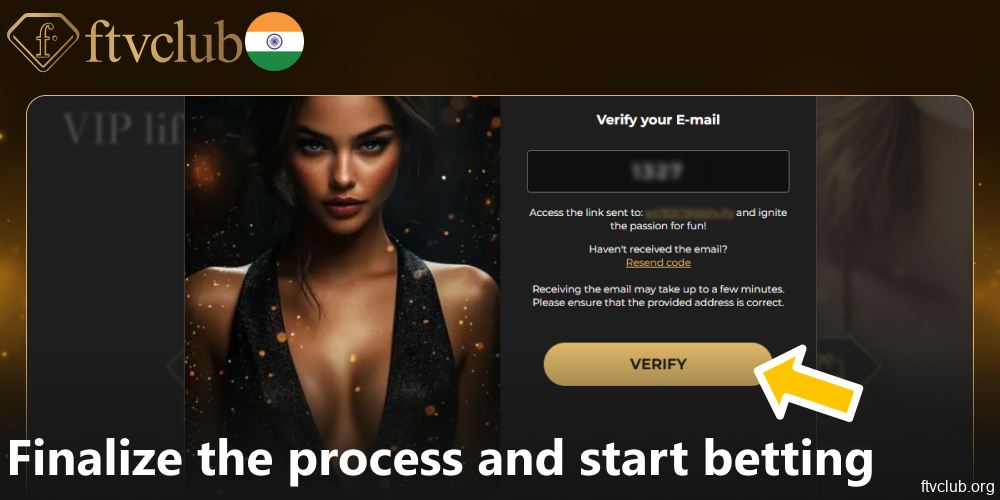 Finalize the process and start betting on FTVClub