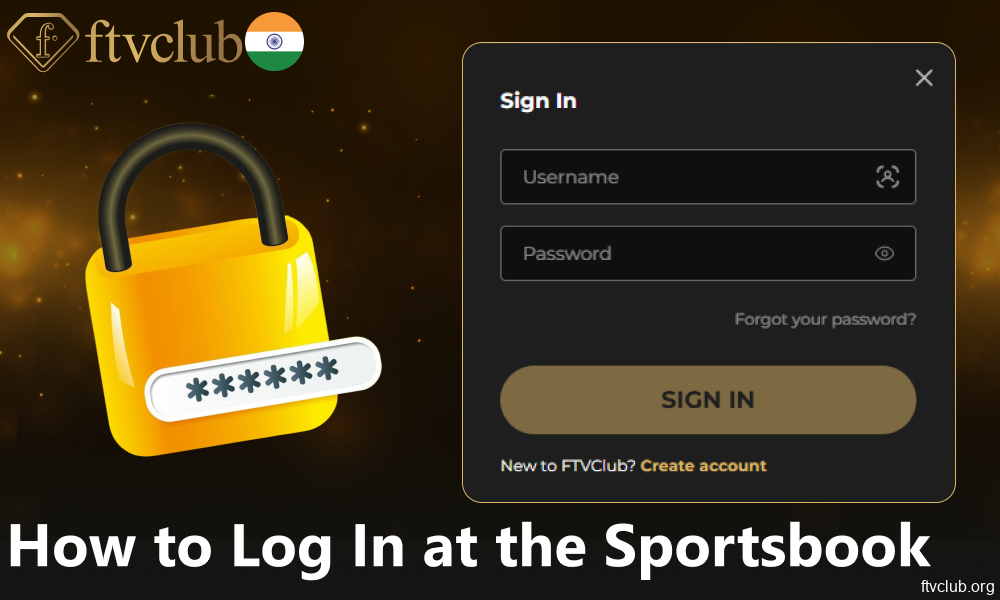 Instructions on logging in to FTVClub casino for players from India