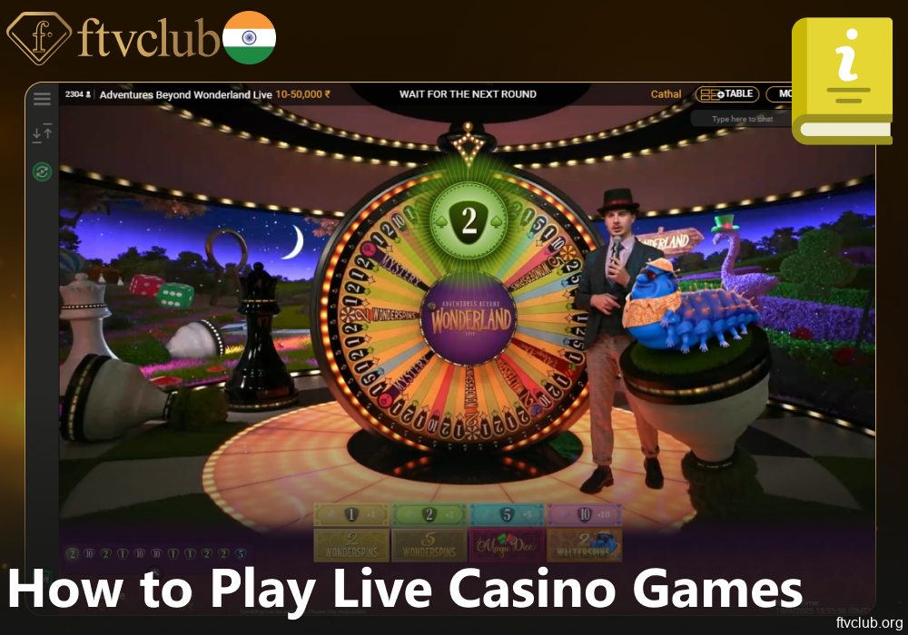 Guide on playing live casino games on FTVClub casino for players from India