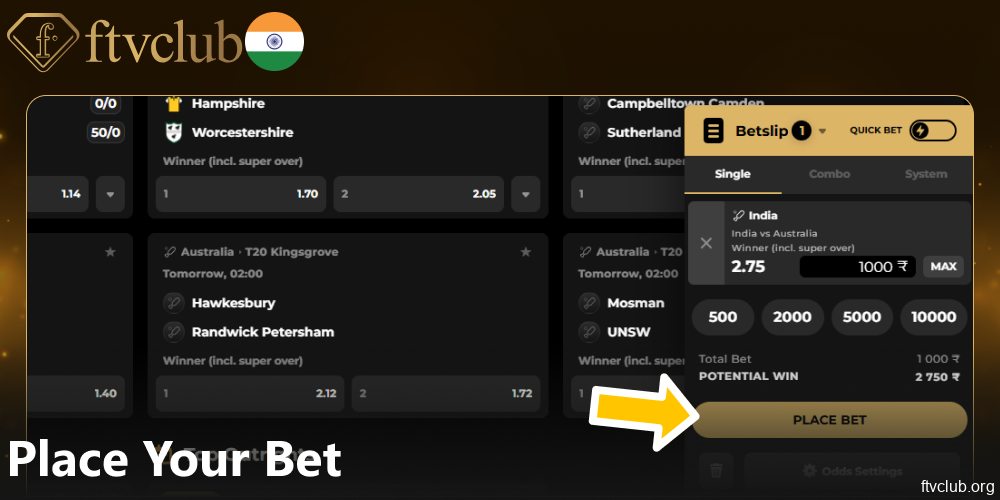 Place Your Bet on FTVClub