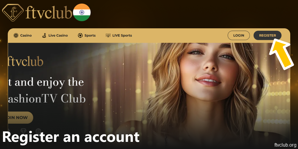 Register an account on FTVClub website